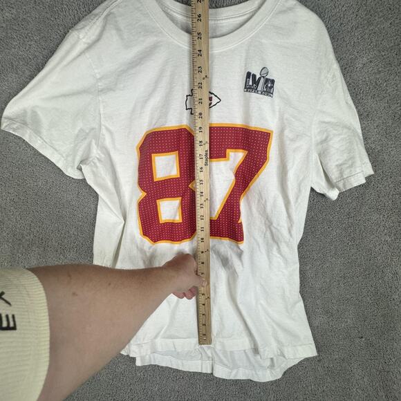 Kansas City Chiefs Shirt Mens XL White NFL Travis Kelce 87 Super Bowl LVII Nike - Picture 6 of 8
